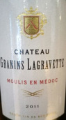 格雷林拉格維紅葡萄酒(Chateau Granins Lagravette Moulis-en-Medoc, Medoc, France)