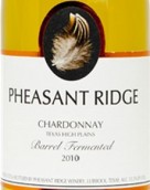 孔雀園霞多麗干白葡萄酒(Pheasant Ridge Chardonnay,Texas High Plains,USA)