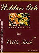 隱秘橡木酒莊小西拉干紅葡萄酒(Hidden Oak Winery Petite Sirah, Paso Robles, USA)