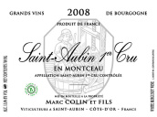 馬克·柯林父子酒莊蒙特索（圣歐班一級園）白葡萄酒(Domaine Marc Colin et Fils En Montceau, Saint-Aubin Premier Cru, France)