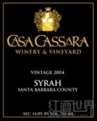 卡薩西拉干紅葡萄酒(Casa Cassara Winery Syrah, Santa Barbara County, USA)