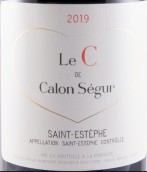 凱隆世家莊園大C紅葡萄酒(Le C De Calon Segur, Saint-Estephe, France)