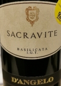 安赫洛酒莊薩克拉維特艾格尼科紅葡萄酒(D'Angelo Sacravite Aglianico Rosso IGT, Basilicata, Italy)