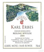 卡爾埃爾貝斯香料園雷司令遲摘葡萄酒(Karl Erbes Urziger Wurzgarten Riesling Spatlese, Mosel, Germany)