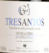 萨莫拉纳斯酒庄特雷桑托斯红葡萄酒(Bodegas Vinas Zamoranas Tresantos, Vino de la Tierra de Castilla y Leon, Spain)
