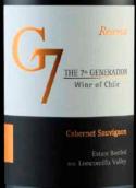 卡塔維嘉酒莊G7珍藏赤霞珠紅葡萄酒(Carta Vieja G7 Reserve Cabernet Sauvignon, Loncomilla Valley, Chile)