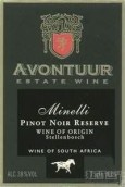 阿翁拓米內(nèi)利黑皮諾干紅葡萄酒(Avontuur Estate Minelli Pinot Noir Reserve, Stellenbosch, South Africa)