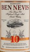 本尼維斯麥克唐納10年蘇格蘭單一麥芽威士忌(Ben Nevis MacDonald's Aged 10 Years Single Malt Scotch Whisky, Highlands, UK)