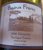 連襟酒莊上層露臺園歌海娜紅葡萄酒(Beaux Freres The Upper Terrace Grenache, Ribbon Ridge, USA)