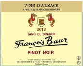 鮑爾酒莊龍血黑皮諾干紅葡萄酒(Francois Baur Pinot Noir Sang du Dragon, Alsace, France)