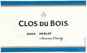 寶林酒堡索諾瑪縣梅洛干紅葡萄酒(Clos du Bois Sonoma County Merlot, California, USA)