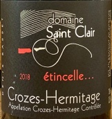 圣克萊爾酒莊火花紅葡萄酒(Domaine Saint Clair Etincelle, Crozes-Hermitage, France)