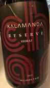 卡拉曼达酒庄珍藏设拉子红葡萄酒(Kalamanda Reserve Shiraz, McLaren Vale, Australia)