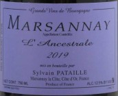 帕塔樂酒莊馬沙內(nèi)古傳紅葡萄酒(Domaine Sylvain Pataille L'Ancestrale, Marsannay, France)