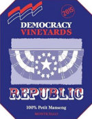 民主共和國小滿勝甜白葡萄酒(Democracy Vineyards Republic Petit Manseng, Monticello, USA)