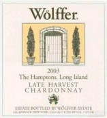 沃爾夫晚收霞多麗干白葡萄酒(Wolffer Estate Late Harvest Chardonnay, Long Island, USA)