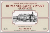 保羅·賴茨酒莊（羅曼尼-圣-維旺特級(jí)園）紅葡萄酒(Paul Reitz, Romanee-Saint-Vivant Grand Cru, France)