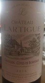 拉緹酒莊紅葡萄酒(Chateau Lartigue, Cstillon cotes de Bordeaux , France)