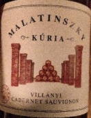 瑪拉廷斯基庫瑞酒莊赤霞珠紅葡萄酒(Malatinszky Kuria Cabernet Sauvignon, Villany, Hungary)